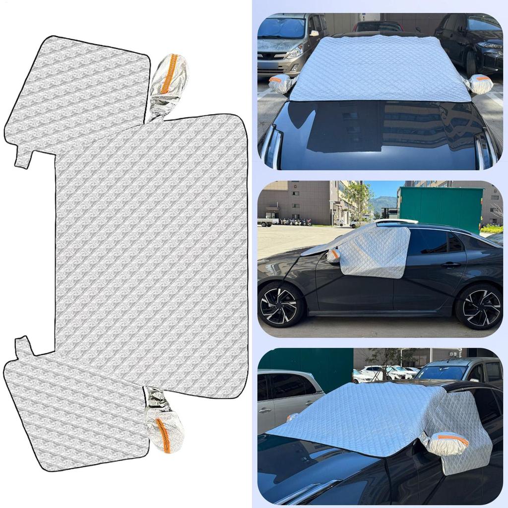 Snow Windshield Cover For Car Magnetic Hood Sleeve Windshield Ice Protector Cover For Winter Snowy Days Freezing Rain SUVs RVs