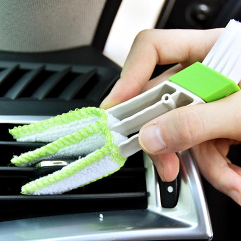 Trendy Unisex Cleaning Tools Cleaning Brush Blinds Duster Brush Double Ended Car Multifunction Washable Home Cleaner Air Vent