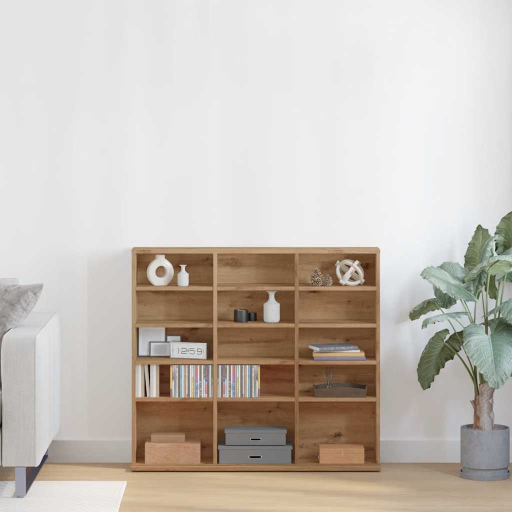CD Shelf Artisan Oak 100 x 23 x 89.5 cm Particleboard