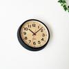 KATOMOKU Muku Clock 15, Black, km-107BK, Wall Clock with Continuous Second Hand, 30.6cm Diameter (Quartz Clock)
