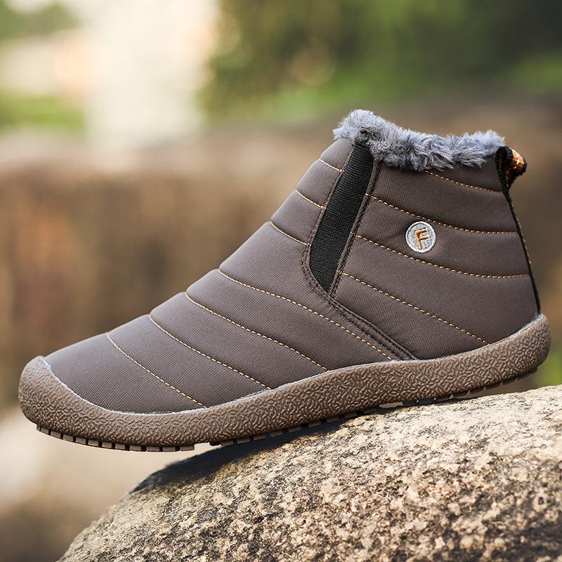 Winter foreign trade foot cover men's cotton shoes high-top warm velvet snow boots large size boots lightweight couple