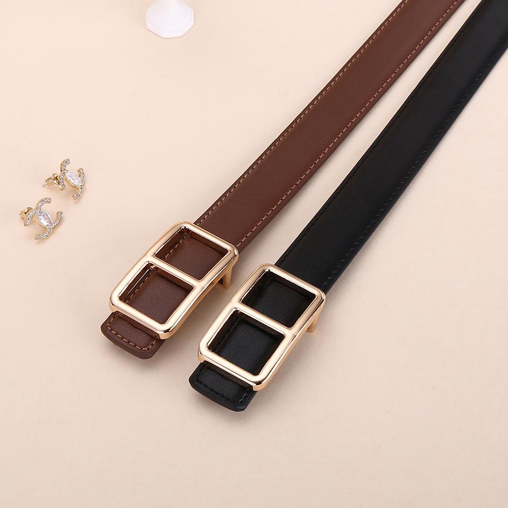 Leather Belt Ladies Casual Business Simple Belt Decorated Jeans Belt Haute Couture