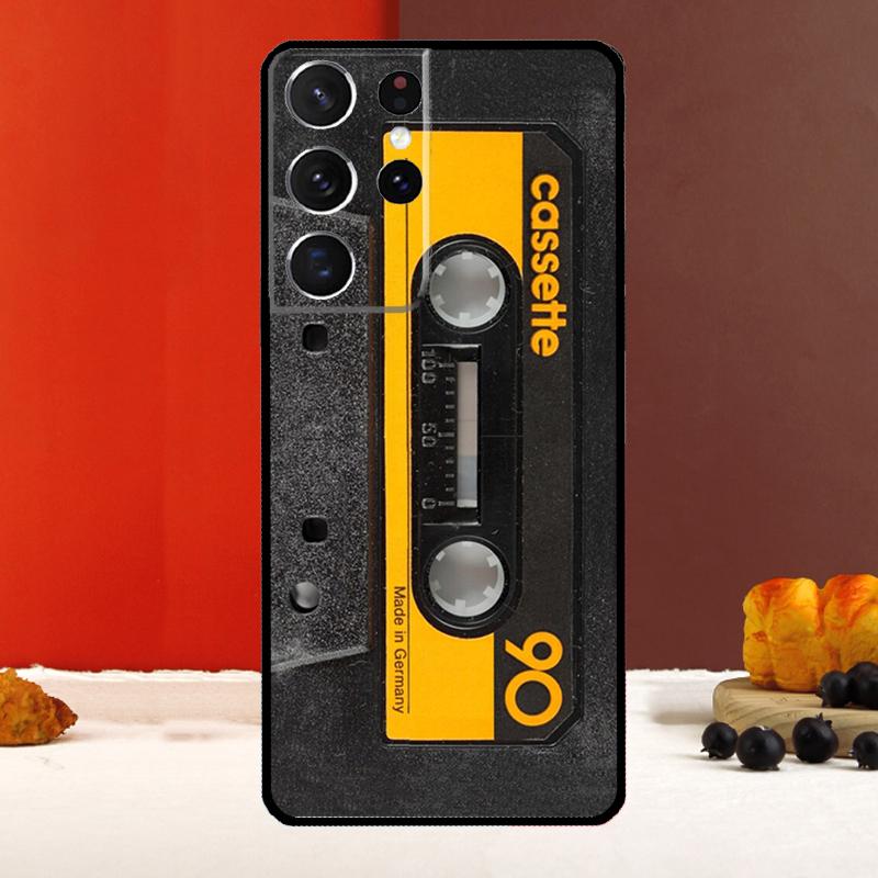 Cassette Tape Case For Samsung Galaxy S23 S22 Ultra S21 S10 S9 S20 Plus Note 10 20 S20 FE S21 FE Back Cover