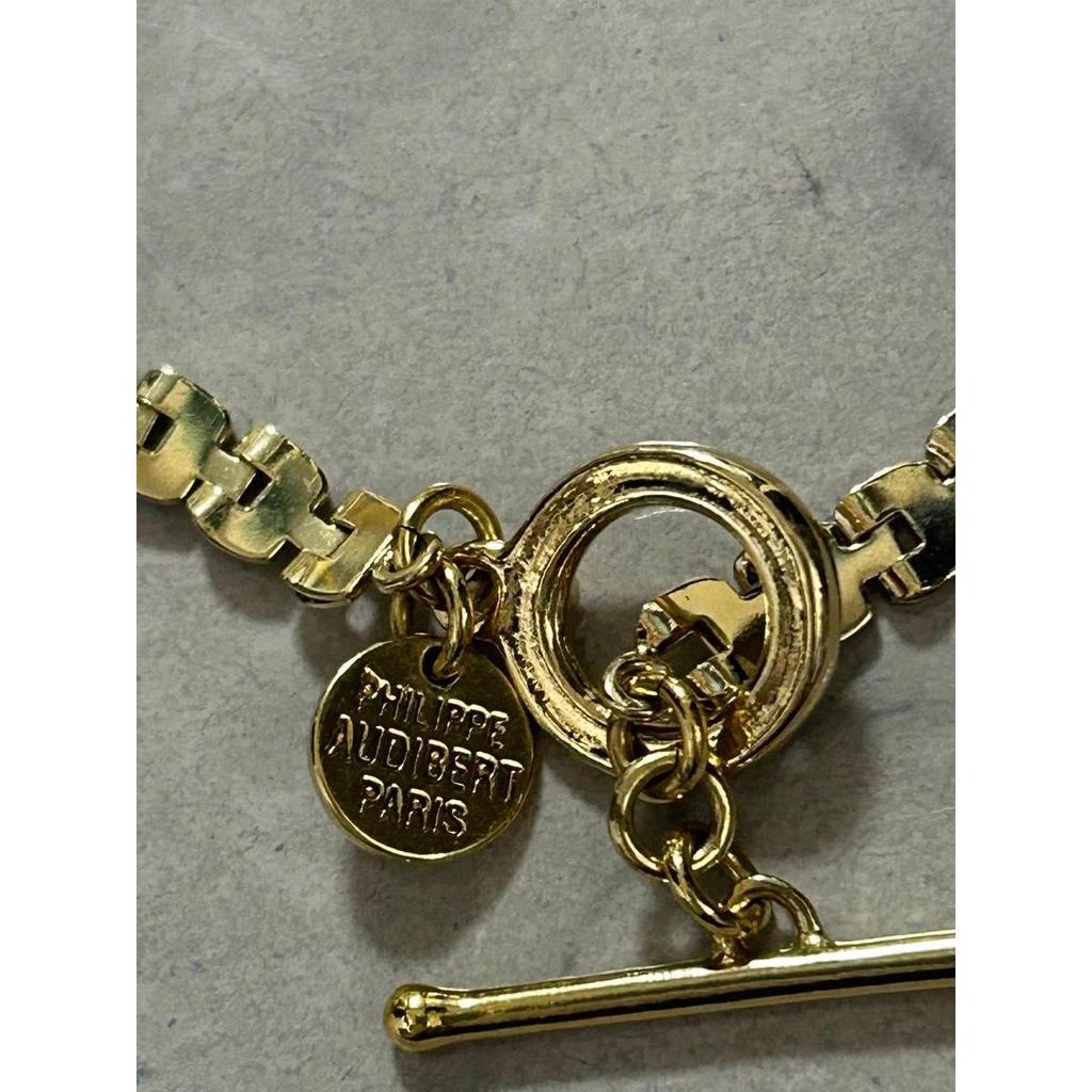 Used PHILIPPE AUDIBERT Chain Necklace Gold Good Condition