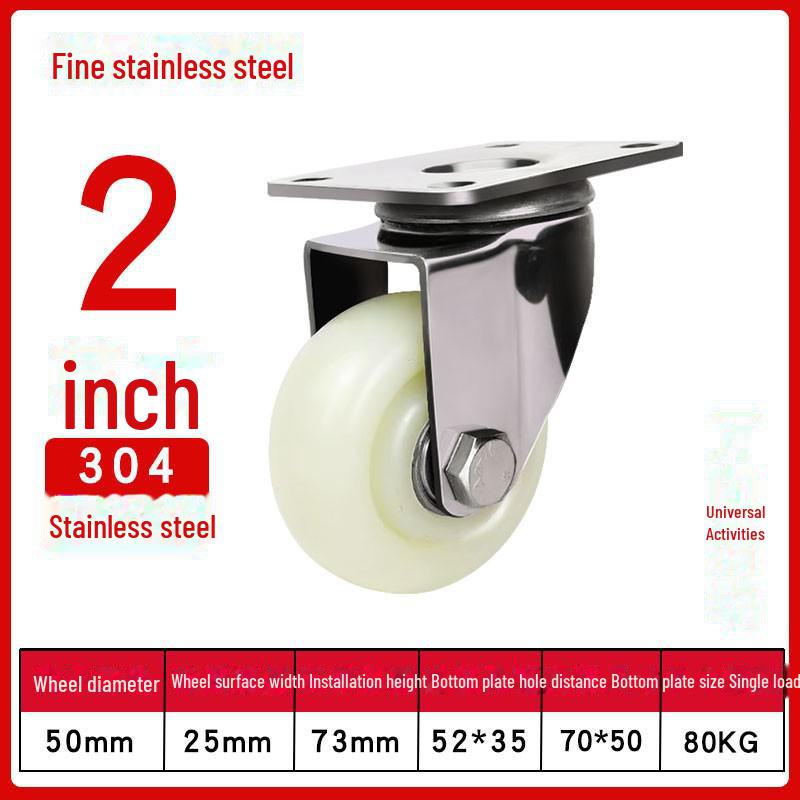 Robustes, wasserdichtes Nylon-Lenkrad aus Edelstahl 304 mit Bremse (4", 5", 6", 8").