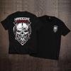 Summer Men's T-shirt Short Sleeved European and American Hip-hop Skull Casual Punk Men's Pure Cotton Short Sleeved T-shirt