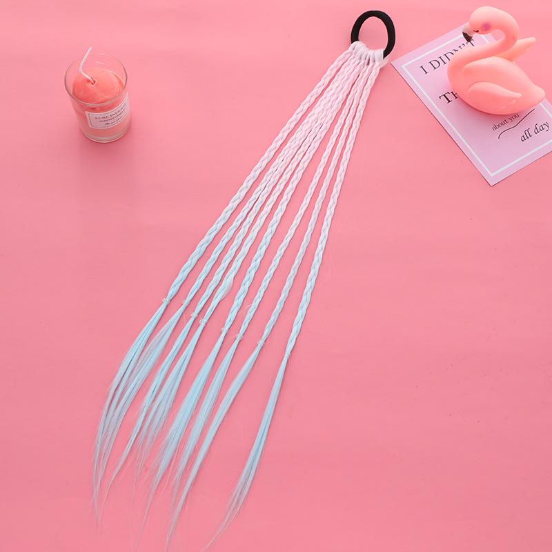 Colorful Braided Hair Ties: Jazz Dance Wig for Kids