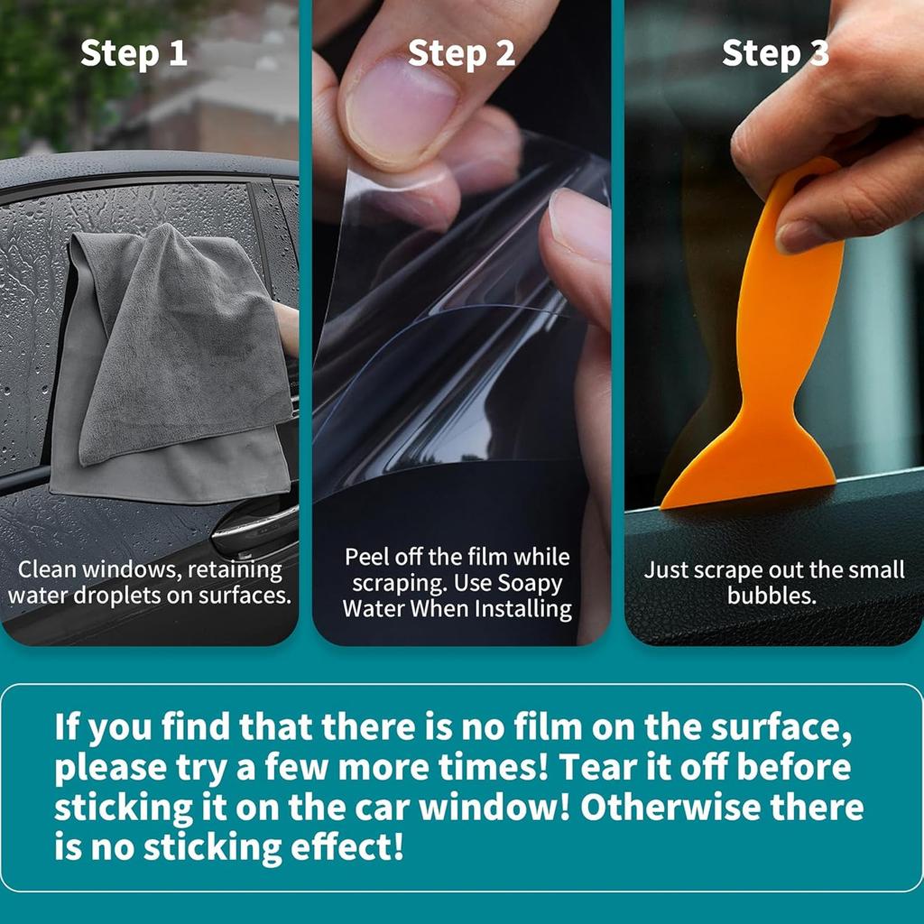 Windshield Tint Strip, 2 Pack Window Tint Car, 5% VLT Sun Shading Heat & UV Protection Windshield Solar Protection Film For Cars, Include 2 Squeegee,