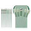 GLUN® 13 In 1 Green Colour Professional Makeup Brushes, Beauty Brushes with Carry Bag for Makeup Artists, Foundation, Powder, Concealer, Eyeshadow,
