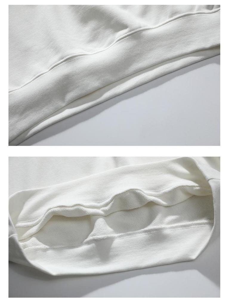 Cross New Paris Shijia Unisex Heavyweight Cotton Terry Hoodie - Wheat Ear Design