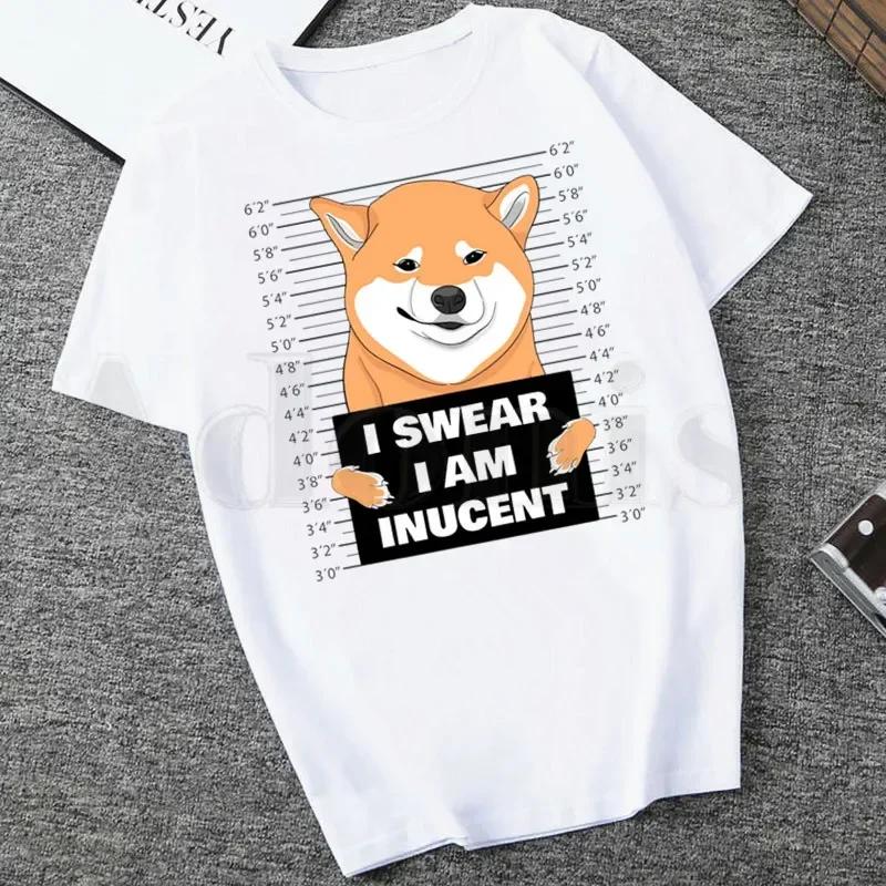 Funny Animal Dogs Kawaii Japanese Shiba Inu Women Cartoon Mom Summer Print Lady Tshirts Top T Shirt Ladies Womens Graphic