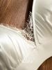 French Satin Lace Triangle Cup Push-Up Bra for Small Breasts - Women's Anti-Sagging Lingerie with Side Support.