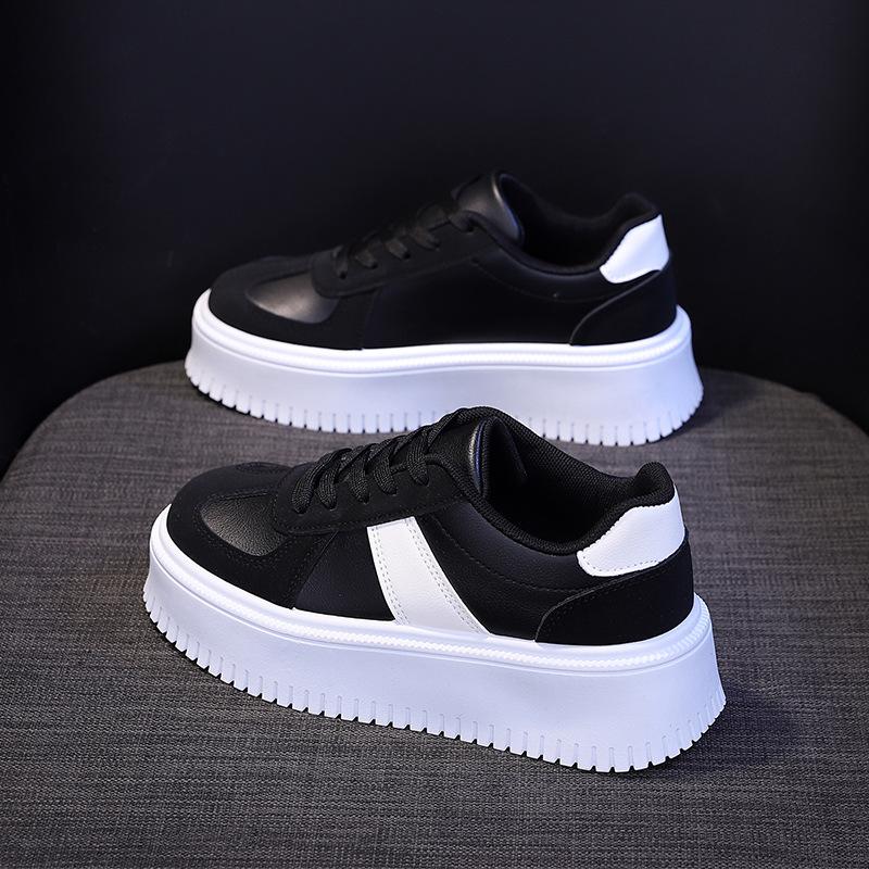 Platform white shoes women's spring and autumn 2025 new casual sports shoes women's height increase versatile board shoes women 8603-2