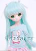 Linfairy Size Doll BJD Wave Wig 1/3 Wig, (Light Blue)