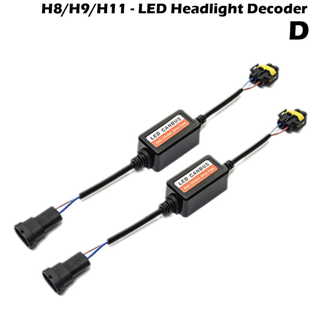 2 STÜCK H1 H3 H4 H7 H9 H11 LED Canbus Decoder Adapter Anti-Flimmern Kabelbaum Glühbirnen Widerstand Warnfehler Unterdrücker