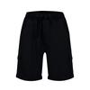 Women's Color Fashionable Pocket Drawstring Casual Workwear Pants Loose Elastic Waist Shorts