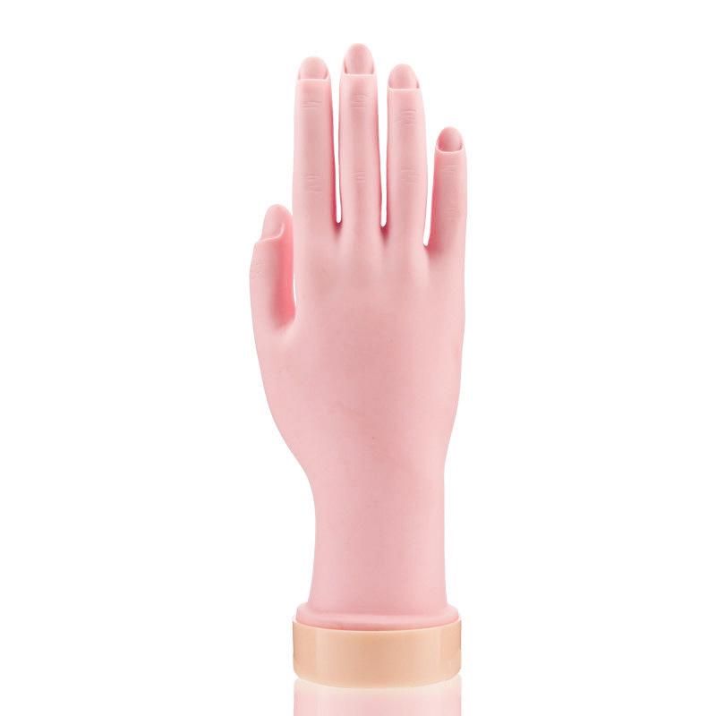 Silicone Nail Art Practice Hand - Bendable Right Hand for Beginners