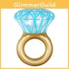 Giant Inflatable Diamond Engagement Ring Pool Float For Summertime Fun