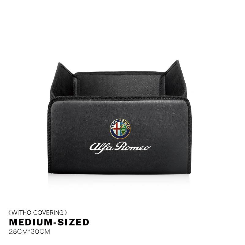 

Car Stickers For Alfa Romeo Car Trunk Storage Bag Leather Camping Box Collapsible For Alfa Romeo Giulietta GT 159 147 156 Mito B