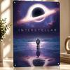 Interstellar Astronaut and Black Hole D Texture Printed Poster Custom Vintage Metal Tin Plate Sign for Wall Art Funny Signs