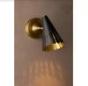 Modern Wall Sconce Light Brass Cone Shade Mid Century Wall Lamp Vintage Style Perforated Light Fixture Bedroom Hallway Bathroom Lighting