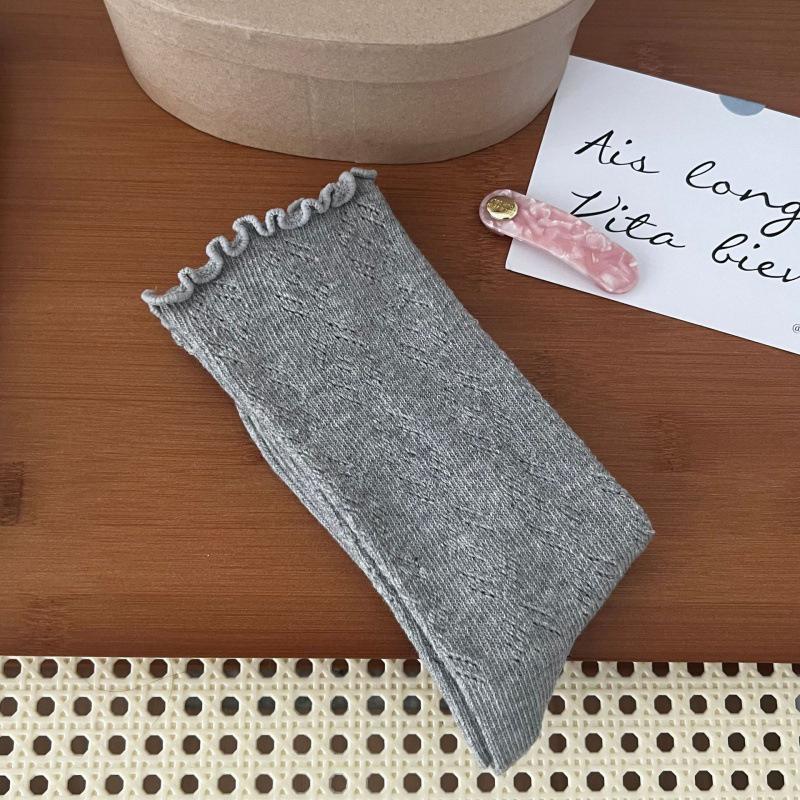 Fashionable Sweet College Style Lace Hollow Breathable Stacked Socks