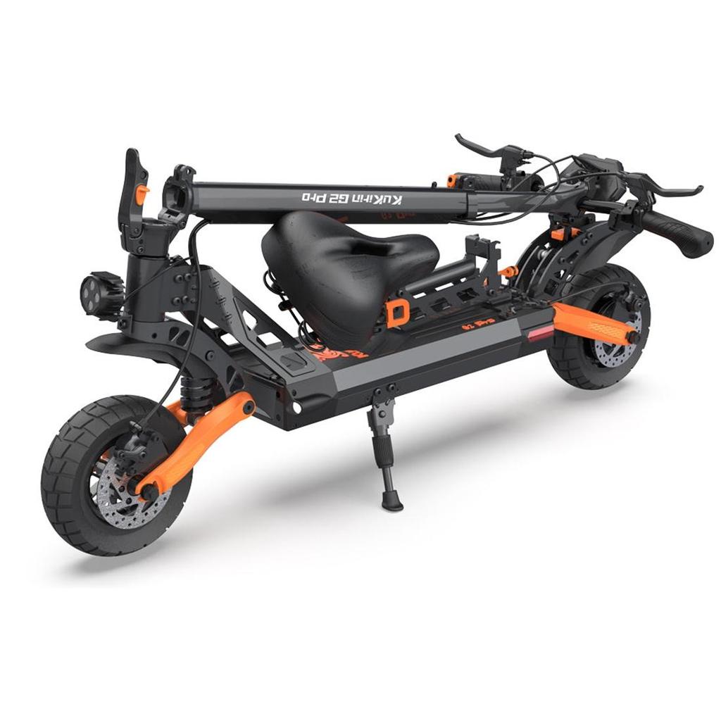 Elektromos roller összecsukható Kukirin G2 Pro 600W motor végsebesség 45Km/h kivehető üléssel 48V 15.6AH hatótáv 58Km terhelhetőség 120Kg