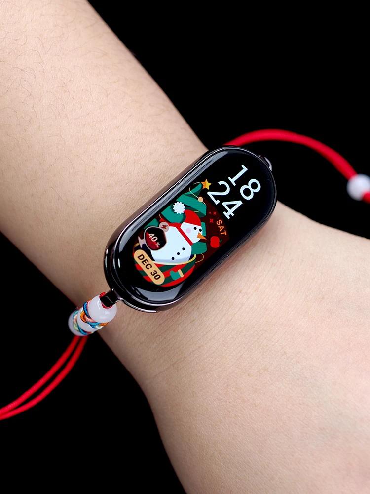 Mi Band 8 7 6 5 4 3 Strap For Mi Band 9 New Design Bracelet for xiaomi Smart Band 8 NFC Wristband Twist Rope Mi 8 Accessories
