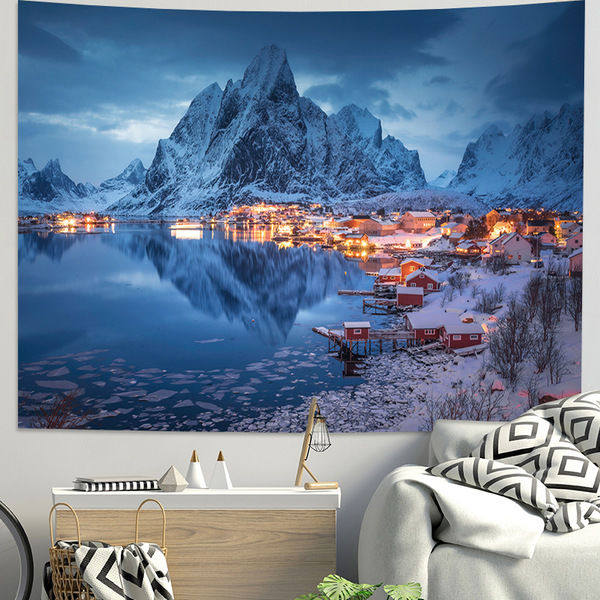 VIKAMA Ama Dablam Mountain Tapestry Himalayas Nature Landscape Wall Hanging for Living Room Bedroom Homestay Decor