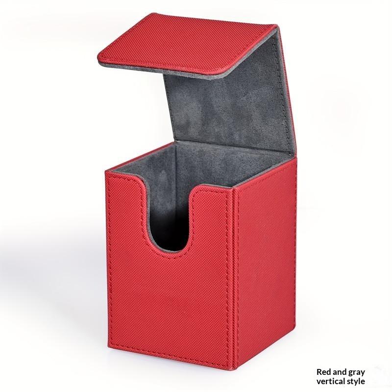 Card Deck Box Pu Leather Trading Card Case Magnetic Storage Holder Fits 100+ Sleeved Cards For Tcg Ccg Game Cards Organizer