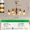 French Mid-Century Walnut Chandelier - Nanyang Style for Living, Dining, or Bedroom