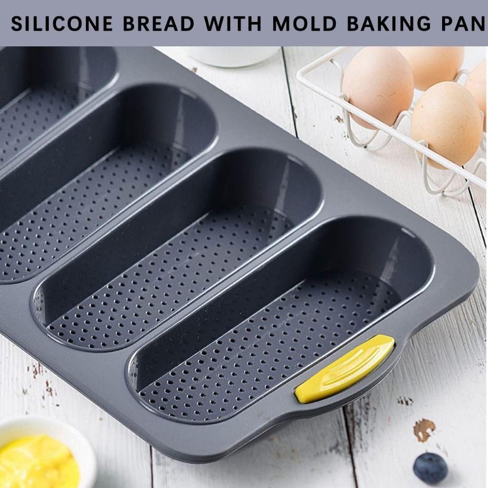 Easy Clean Baking Pan Tray Heat Resistant Bread Mold Professional Bake Mold  Hot Dog Buns
