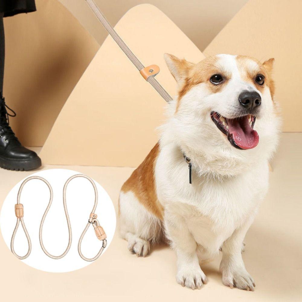Adjustable Dog Leash Wear-resistant Explosion-proof Dog Walking Rope Nylon Heavy Duty Puppy Training Rope for Medium Large Dogs