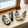 New Summer Children Sandals For Boys Mesh Breathable Sport Shoes Cut-out Soft Sole Closed Toe Beach Girls Sandals EU 26-36