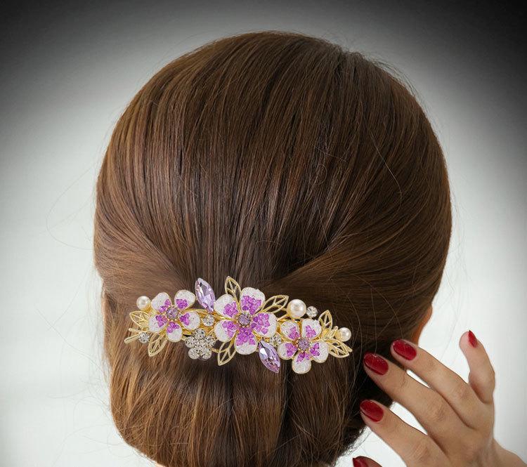 Strasslegierung Haarspange für stilvolle Hochsteckfrisuren, große Größe