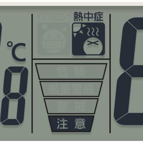 RHYTHM CITIZEN Wall Thermometer and Alarm CITIZEN Inform Navi Clock, Radio-Controlled Clock, Hygrometer, Sound, Silver, F, 27.5×5.0cm, 4FY618-019