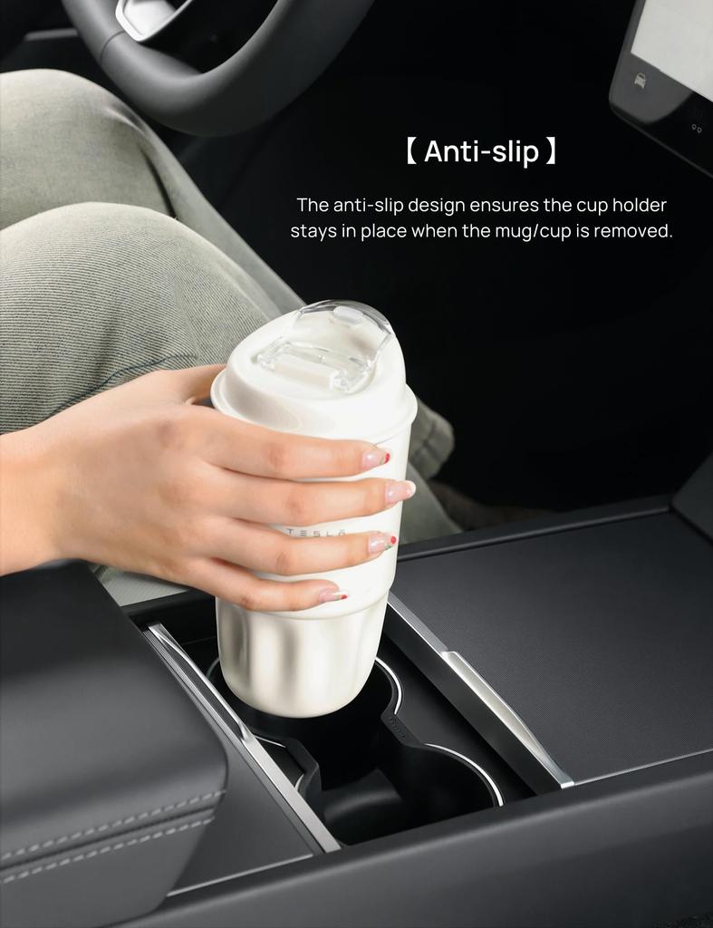 TPARTS Silicone Center Console Cup Holder Insert for Tesla Model 3 Highland 2024 2025