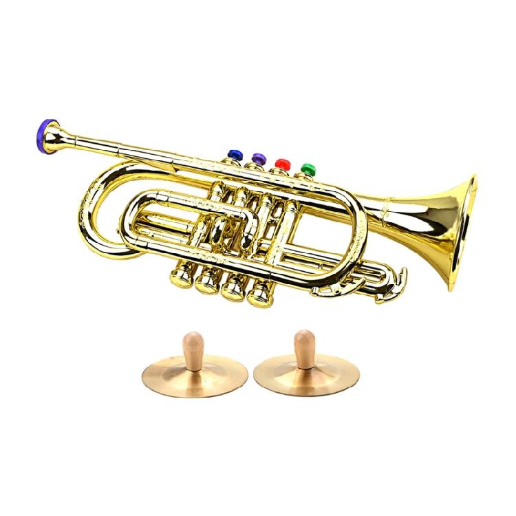 

Golden Music Educational Children Trumpet Kids Trumpet Plastic for w/ 4 Colored 1