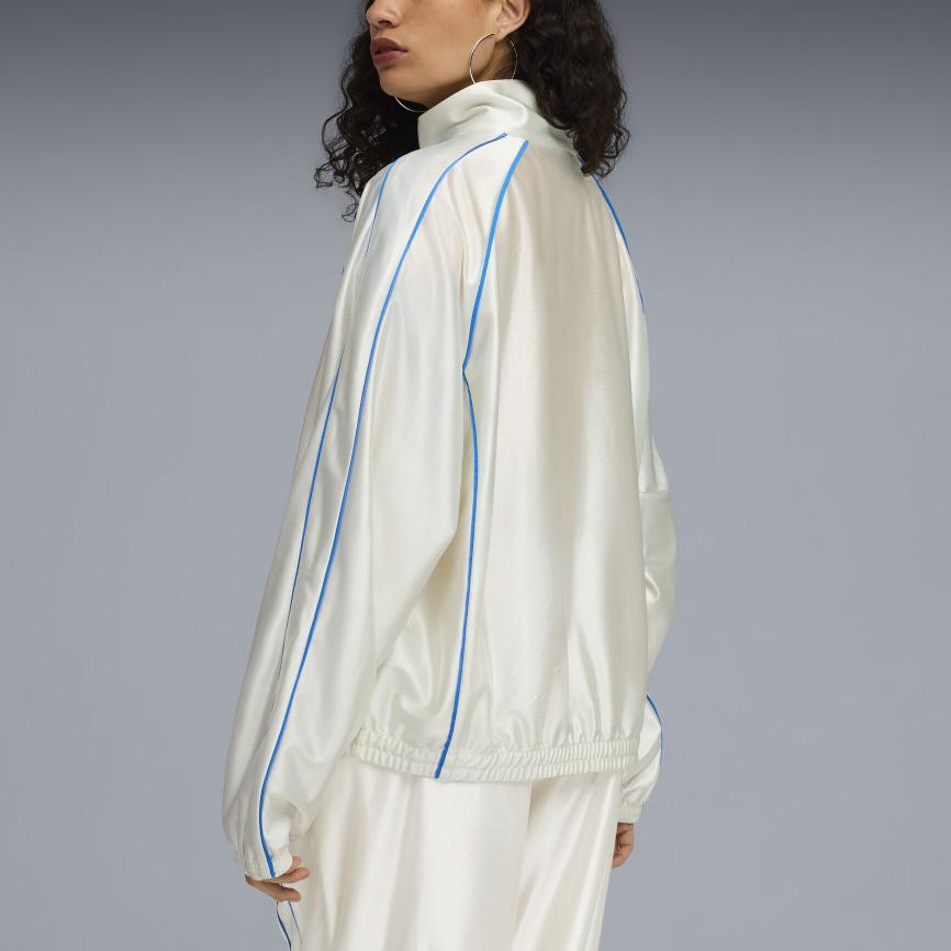 Puma Jaqueta Track X Fenty T7 FW25 Unissex Corte Solto Color Block Zíper Duplo Brilhante Jaquetas Unissex 633626-87