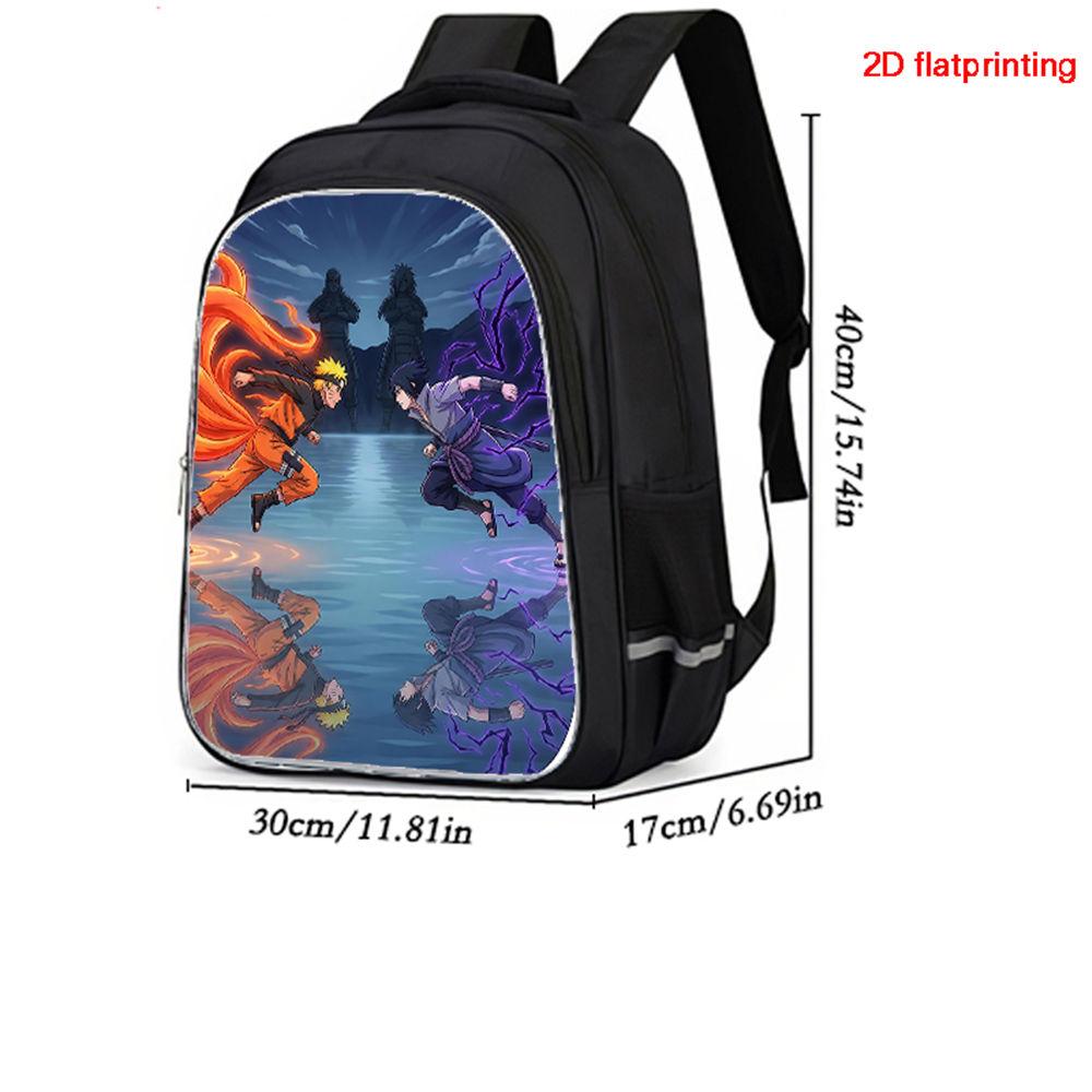 NARUTO Anime Pupil Everyday Backpack, Dual Closure Pockets, Durable 16-inch Lightweight Design Suitable for Youth Boys & Girls Age 5-11