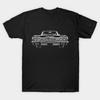 Herren Schwarzes T-Shirt mit Aufdruck 64 Impala Kühlergrill Kein-Schnitt Transferpapier Druck Baumwoll-T-Shirt