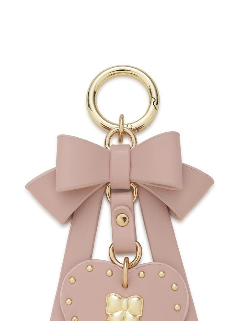 Furfur Ribbon Crimp Bag Charm RWGG255516 Pink Free Size Women's