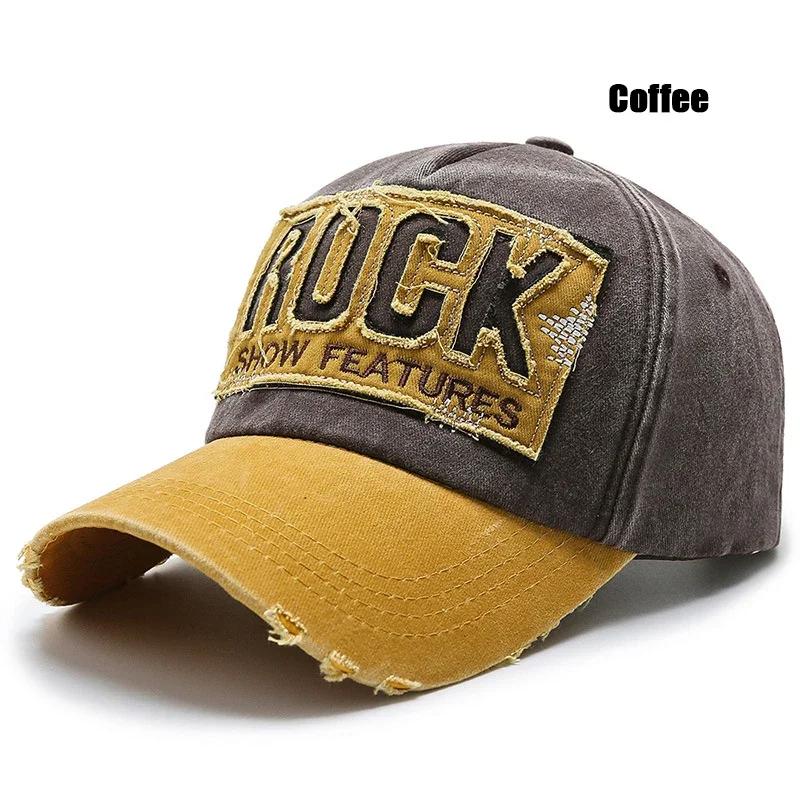 Hole Hat Retro Baseball Cap Korean Style Tide Washed Coating Old Duckbill Cap Spring and Autumn Leisure Sun Hat