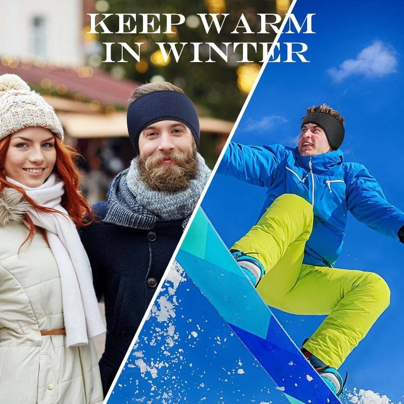 Unisex Winter Thermales Kälteabweisendes Stirnband Winddichtes Polarfleece Ohrenschützer Zum Laufen Skifahren Outdoorsport Schweißband