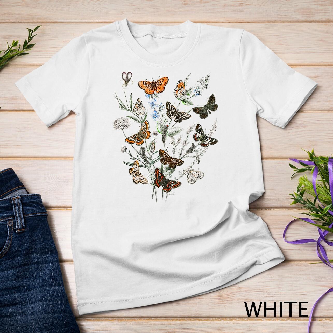 Cute Butterflies T-Shirt Mens Womens Tees Top Unisex T-Shirt Mens Womens Tees Top S