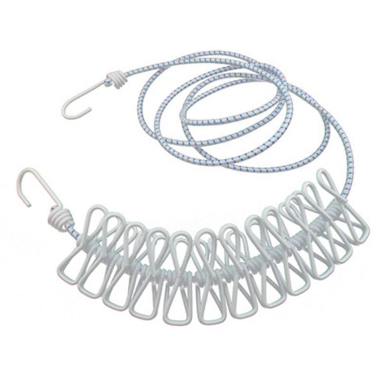 Cheap Portable Clothesline With Clips Windproof Nonslip Retractable Laundry Clothes Line For