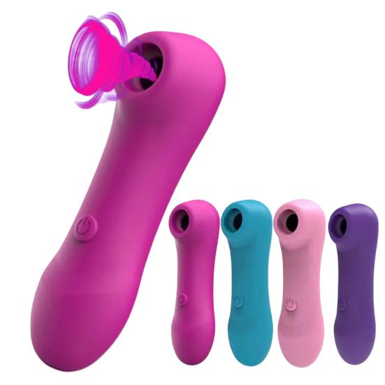Mini Suction Vibrator Breast Massager Silicone Clitoral Stimulator with Multi-Frequency Modes Whisper-Quiet Waterproof Discreet Adult Toy