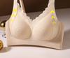 Women Plus Size Fixed Cup Seamless Wireless Gathering Side Support Bra