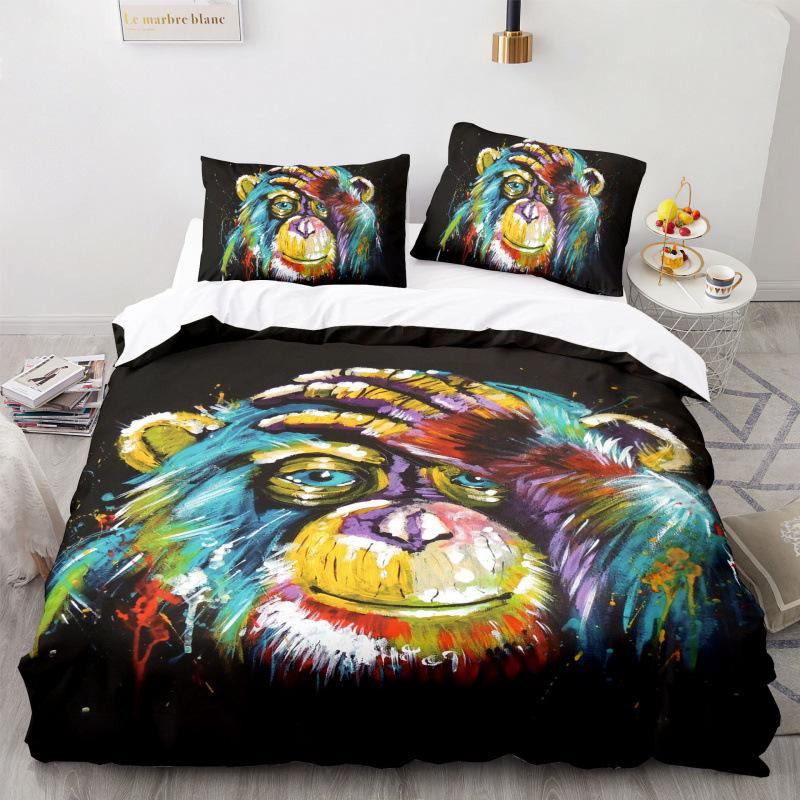 

3D Цифровая Печать Комплект Постельного Белья из Трех Предметов Комплект из Четырех Предметов-4 GER-90*190