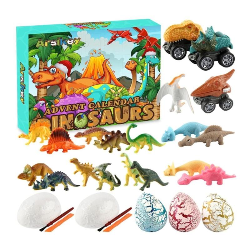Advents Calendar 2025 24 Day Dinosaur Countdowns To Christmas Feature Fun Dinosaur Toy Gift For Boys And Girls